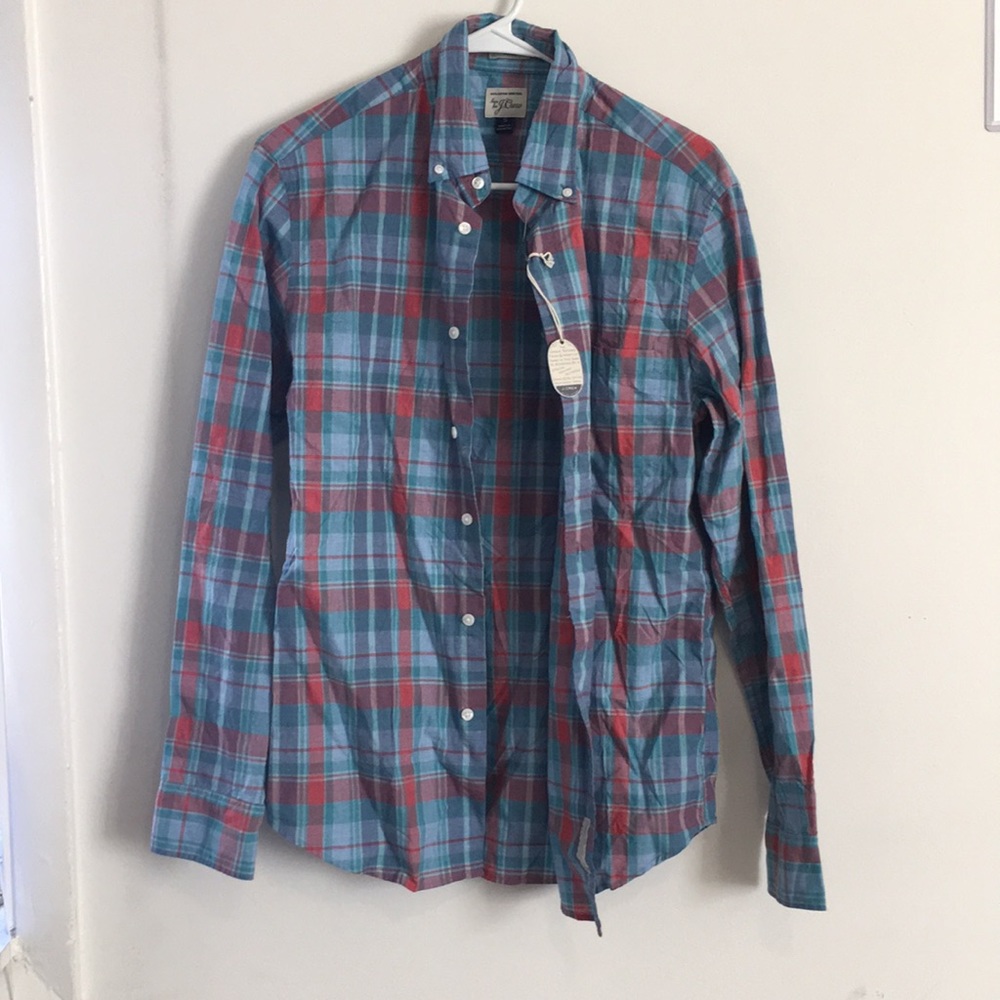 J Crew slim fit cotton heathered button down shirt